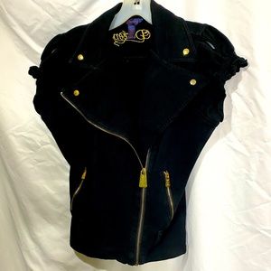 Y2K gold zipper top jacket Dercon  S